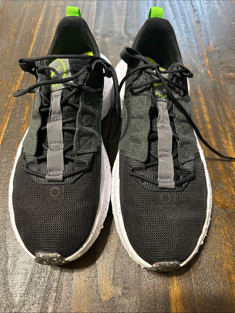 Black Nike Athletic Sneakers with White Speckled Sole - Picture 2 of 9